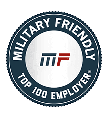 Military Friendly Top 100 Employer.